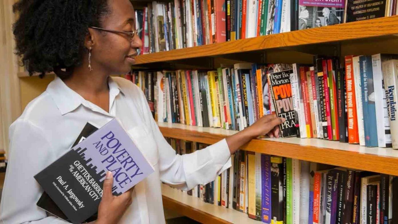 Jamila Michener with books